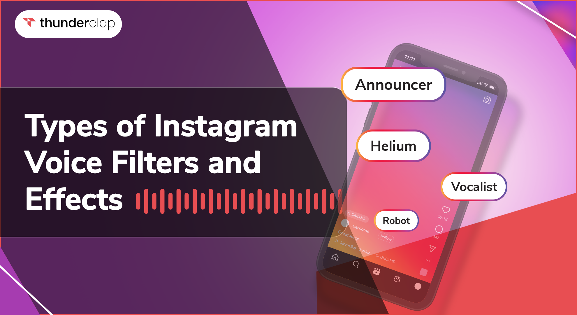 Types of Instagram Voice Filters and Effects