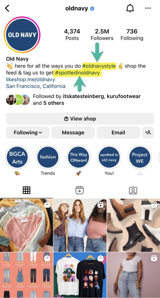 Branded Instagram hashtag