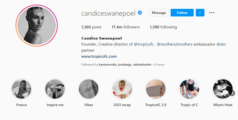 Candice swanpoel instagram