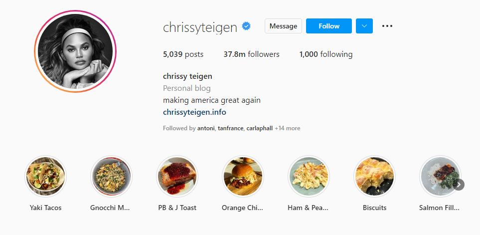 Chrissy teigen instagram