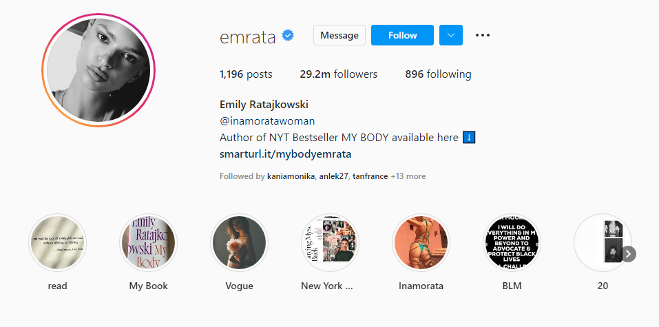 emily ratajkowski instagram