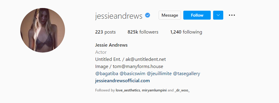 jessie andrews instagram