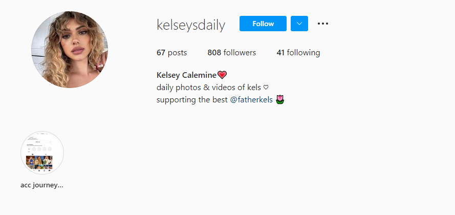 kelsey calemine instagram