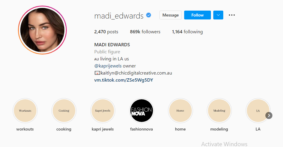 madi edwards instagram
