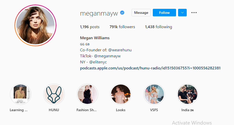 Megan williams instagram