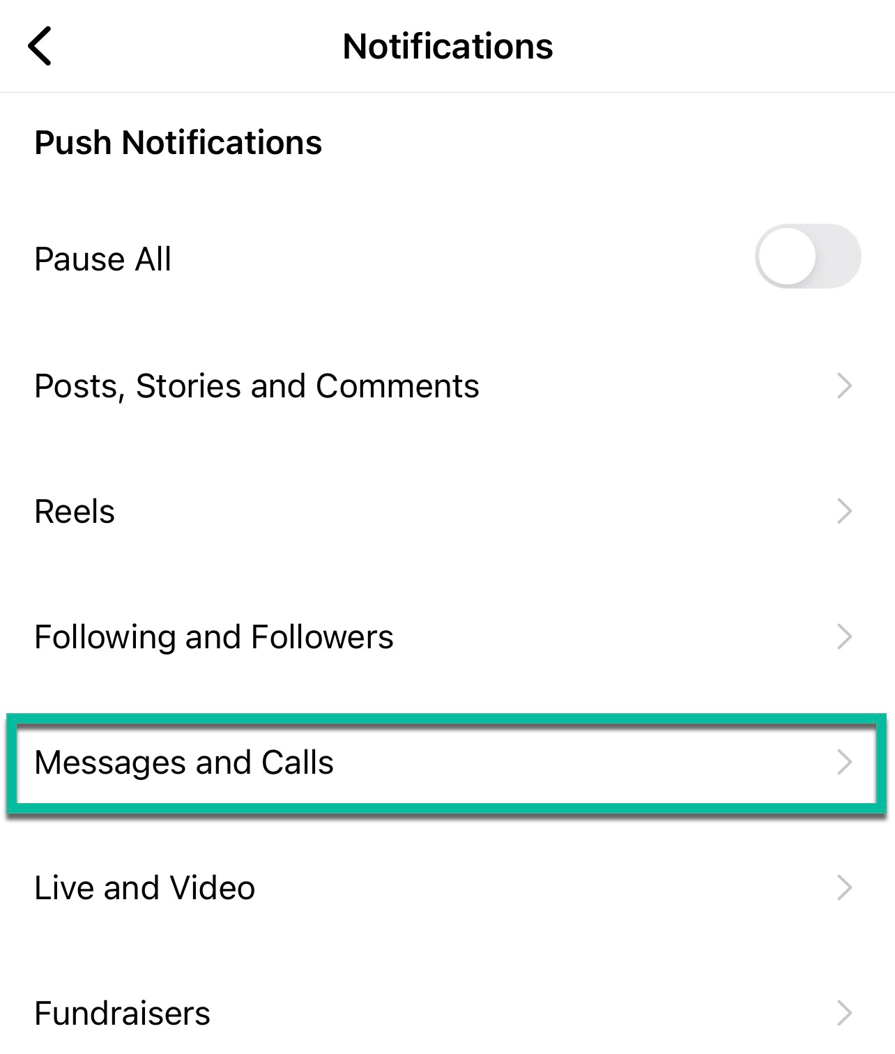 messages and calls inside instagram