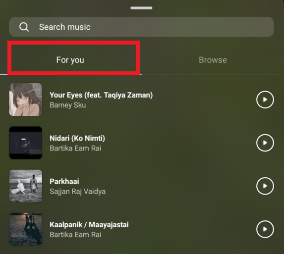 search music