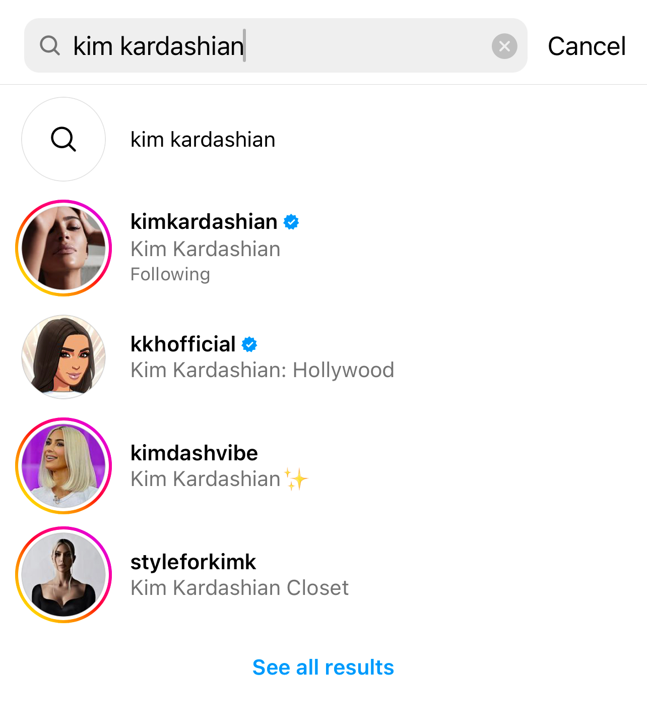 search users to restrict on instagram