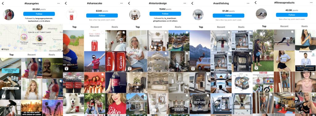 Types of Hashtags on instagram